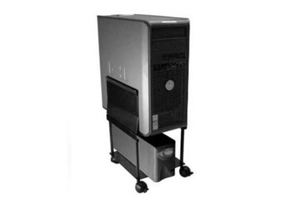suporte para CPU e estabilizador com rodízios