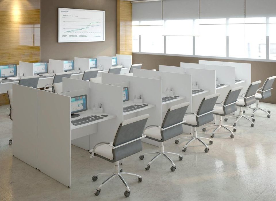 Estações de atendimento para telemarketing