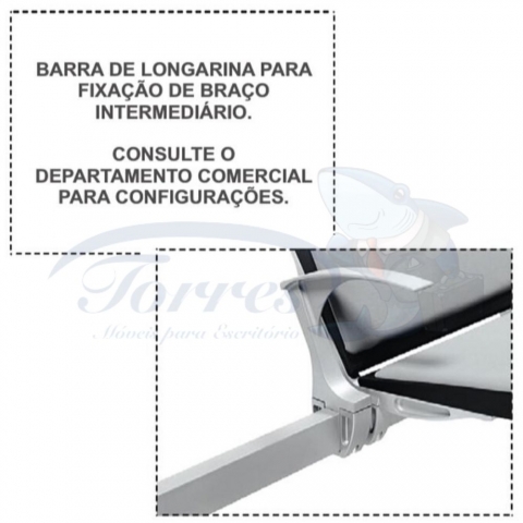Longarina Torres Kira com fixação de braço intermediário